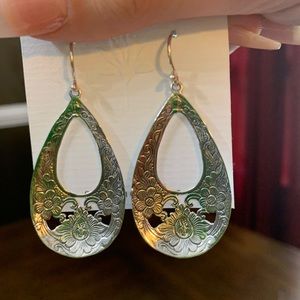 Sterling silver large dangling earrings